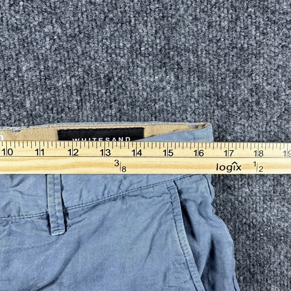 WHITESAND Italy Men’s Linen Lyocell Blend Chino Pants Light Blue Gray Size 48 32